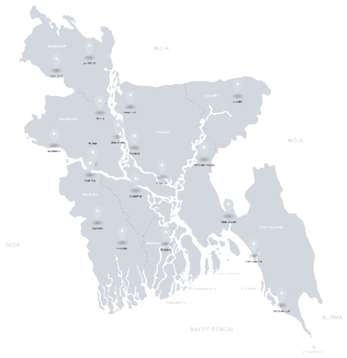 Authentic Bangladesh Map